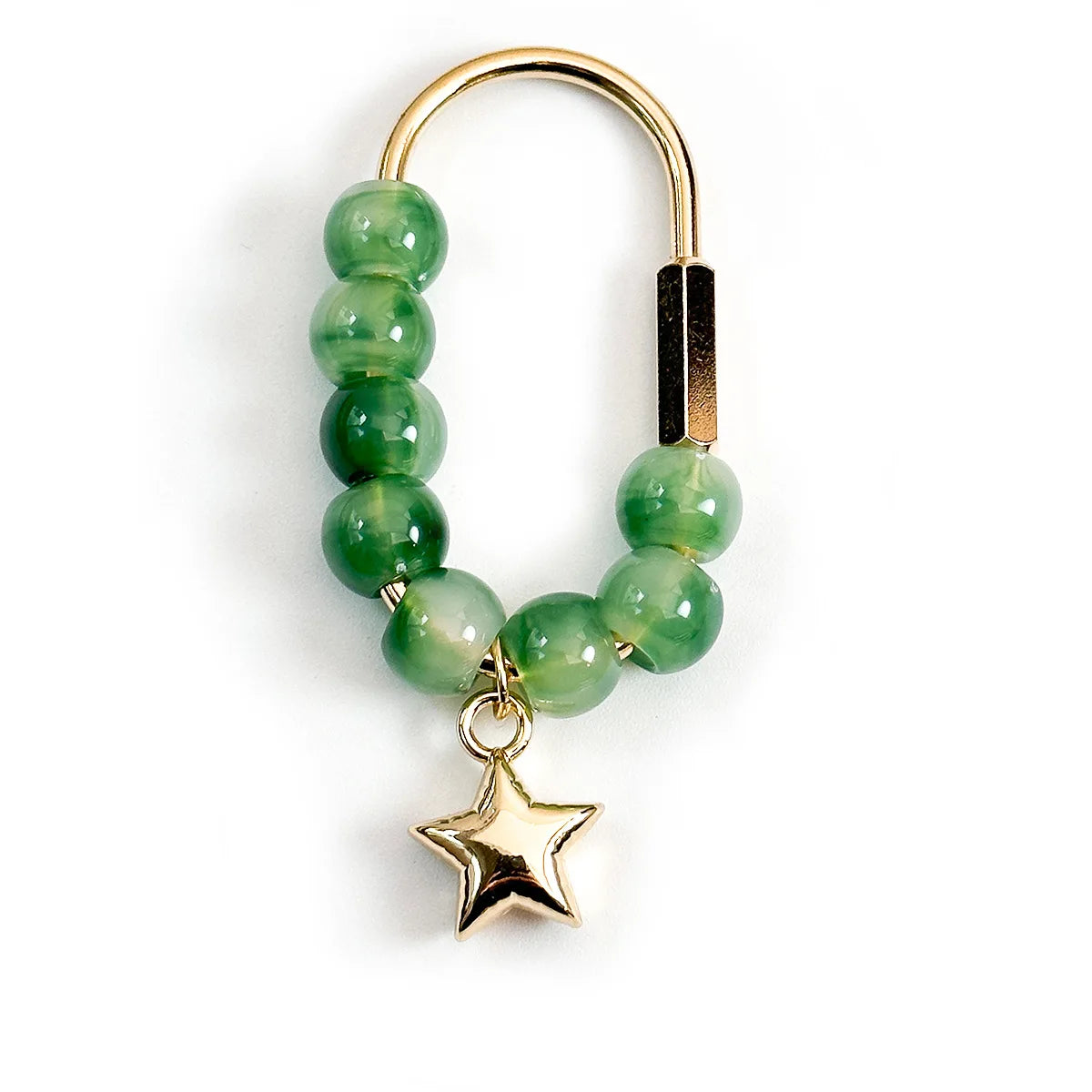 Multicolor Bead Key Chain with Heart Star Pendant Cute Aesthetic Handbag Charm Trendy Car Keys Holder Ladies Daily Decor