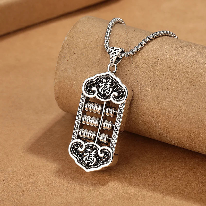 New 925 Sterling Silver Abacus Necklace Pendant Luxury vintage High Quality For Women Men Wedding Engagement Fashion Jewelry