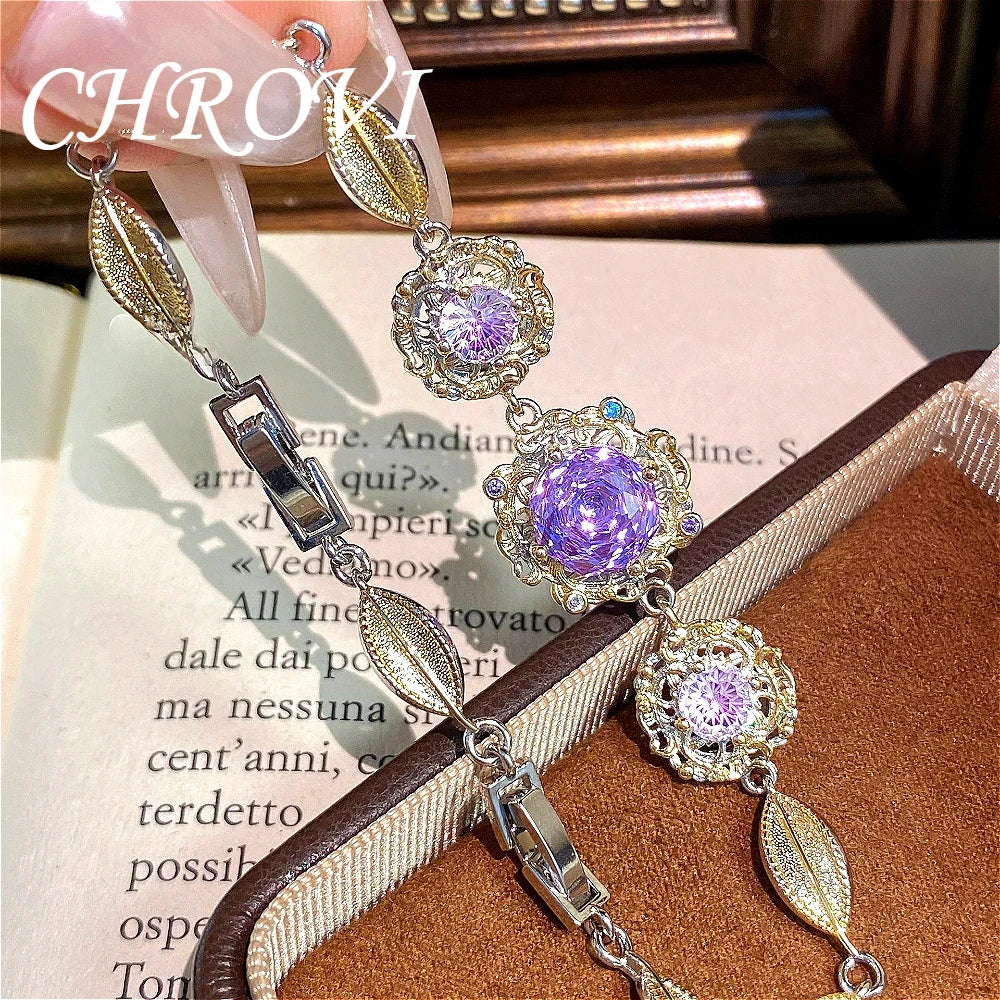 Luxury-Style 925 Sterling Silver Octagonal Millennium Rose Beaded Hand Chain for Women - Fashionable and Versatile Accessory