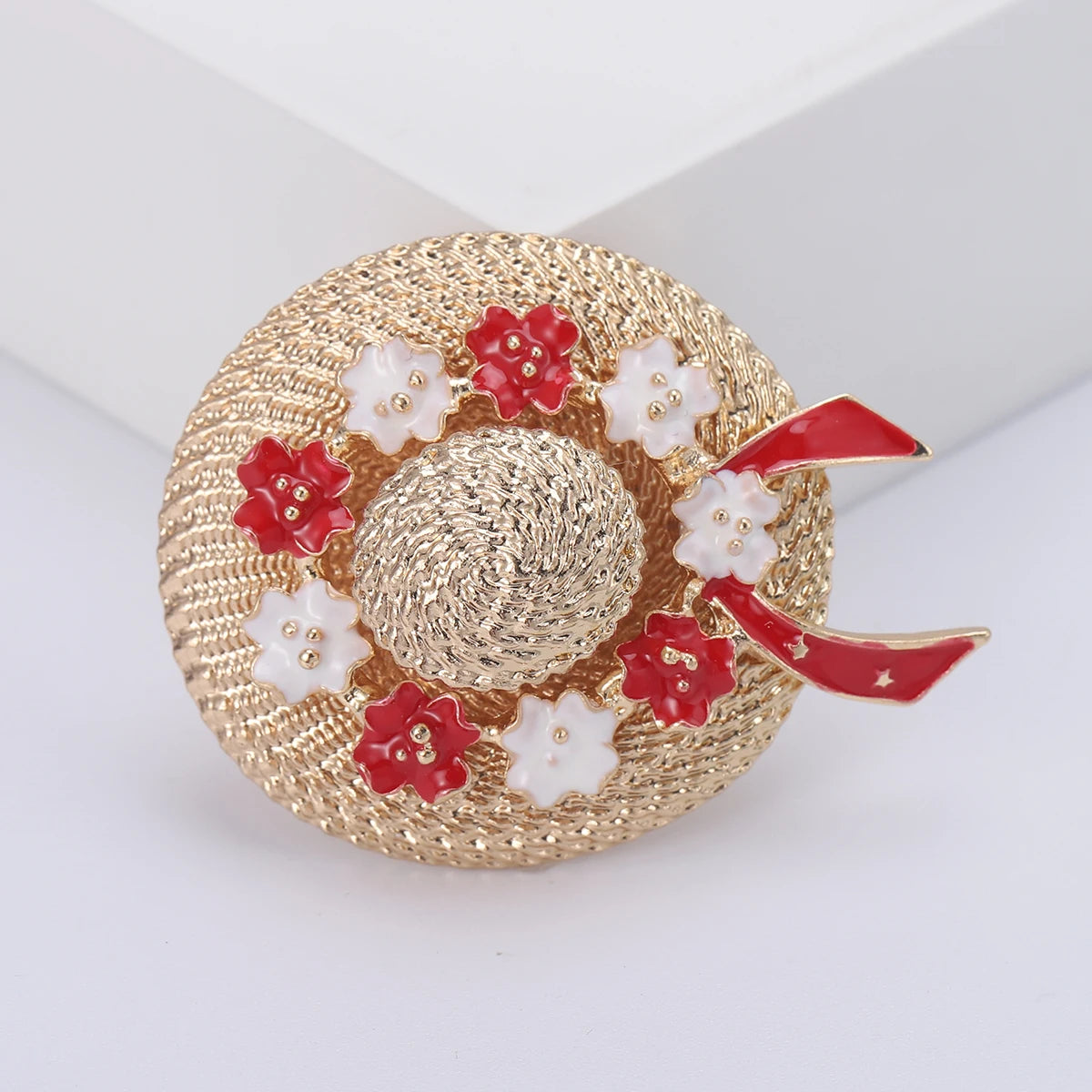 Luxury Rhinestone Sun Hat Brooches for Women Unisex Clothing Pins Necklace Event Party Backpack Fashion New Yea Gifts Decoration