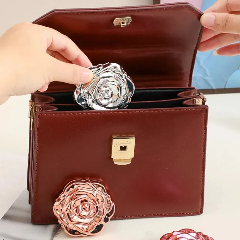 Makeup Mirror, Foldable Double-sided Mirror, Portable Portable Small Mirror Outdoor Makeup Mirror, Exquisite Handbag Gift mirror