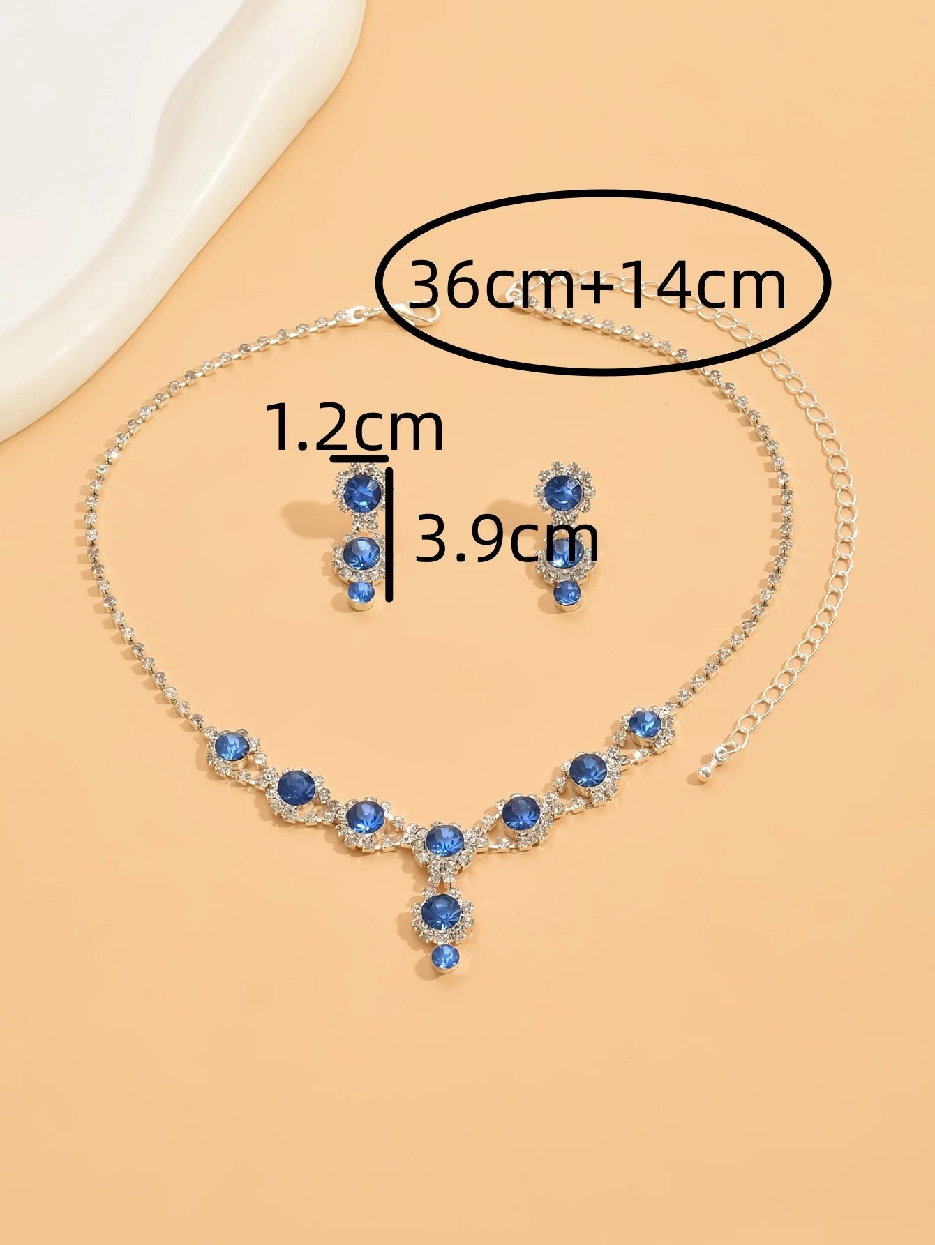 Simple and luxurious full diamond flower necklace, earring accessories suitable for commuting, dating, wedding scenes
