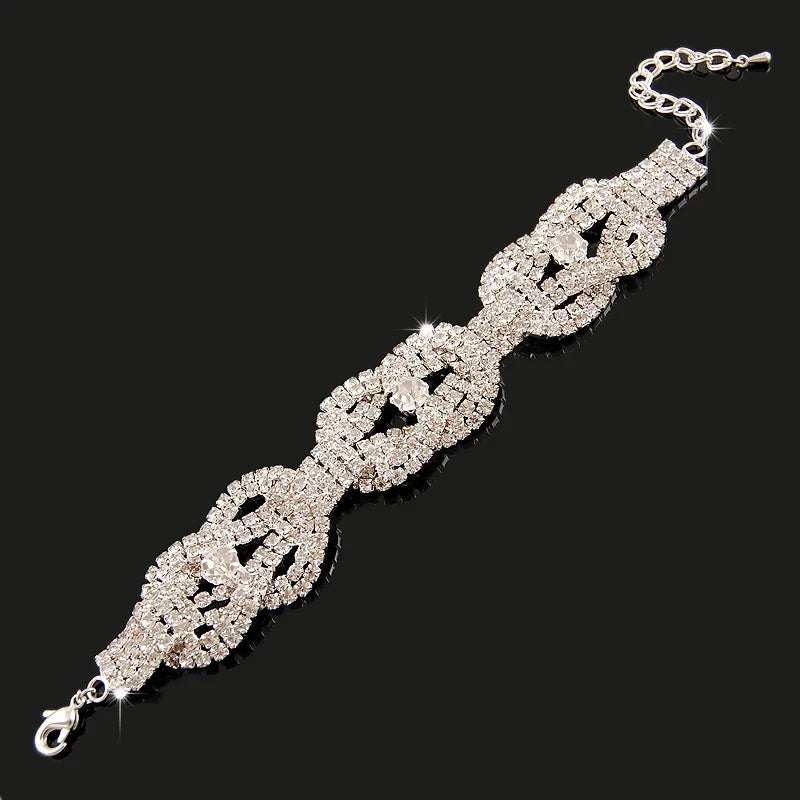 New Fashion Charm Bracelets 925 Silver AAAAA Zircon Crystal Women Bracelet Wedding Engagement Luxury Jewelry