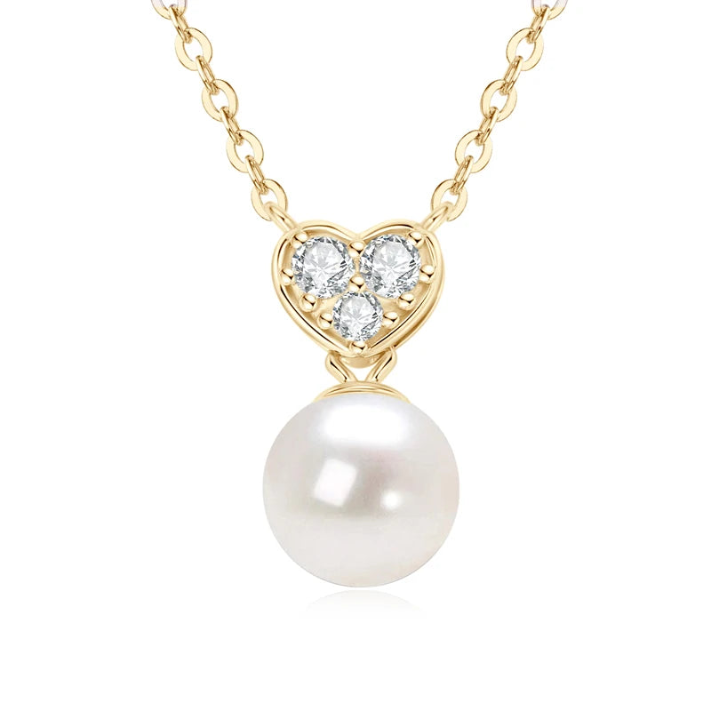 OXTAO Real 925 Silver Necklace Natural Freshwater Pearl Pendant for Women Clavicle Chain Necklace Fine Jewelry Gift wholesale