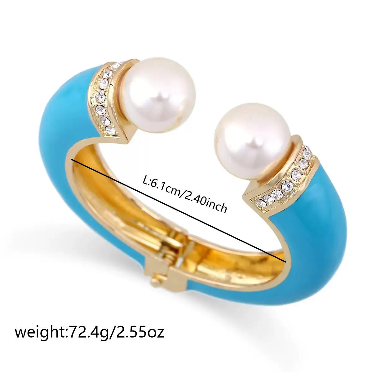 KMVEXO Punk Blue White Dripping Oil Zinc Alloy Enamel Bangles Geometric Wide Cuff Spring Bangle Bracelets For Women Jewelry