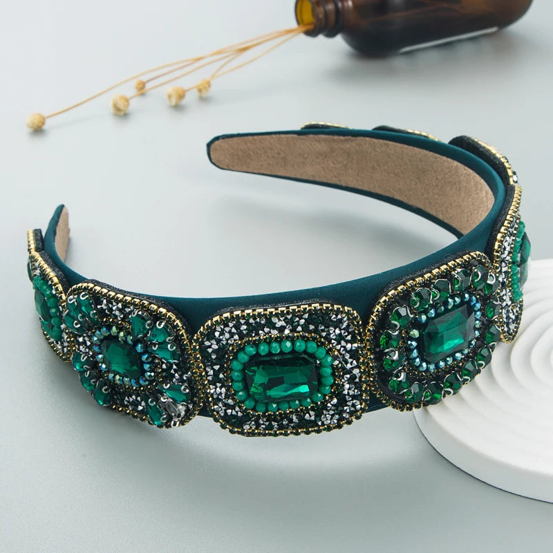 Fashionable New Style Brilliant Crystal Baroque Headband Grottoes With High Grade Fragrant Headband Accessories